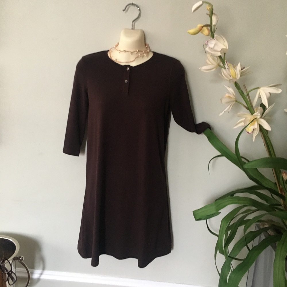 Marie Hell loose dress shirt sleeve brown